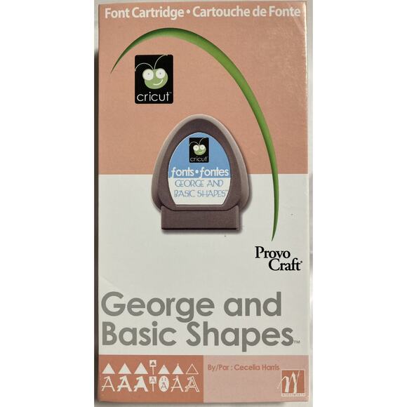 Cricut ProvoCraft Cartridge 29-0025 George and Basic Shapes Transforms Fonts - Picture 1 of 5